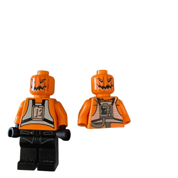 Lego Other - LEGO 2 Orange Pumpkin Head jack-o’-lantern Halloween monster LEGO Minifigure